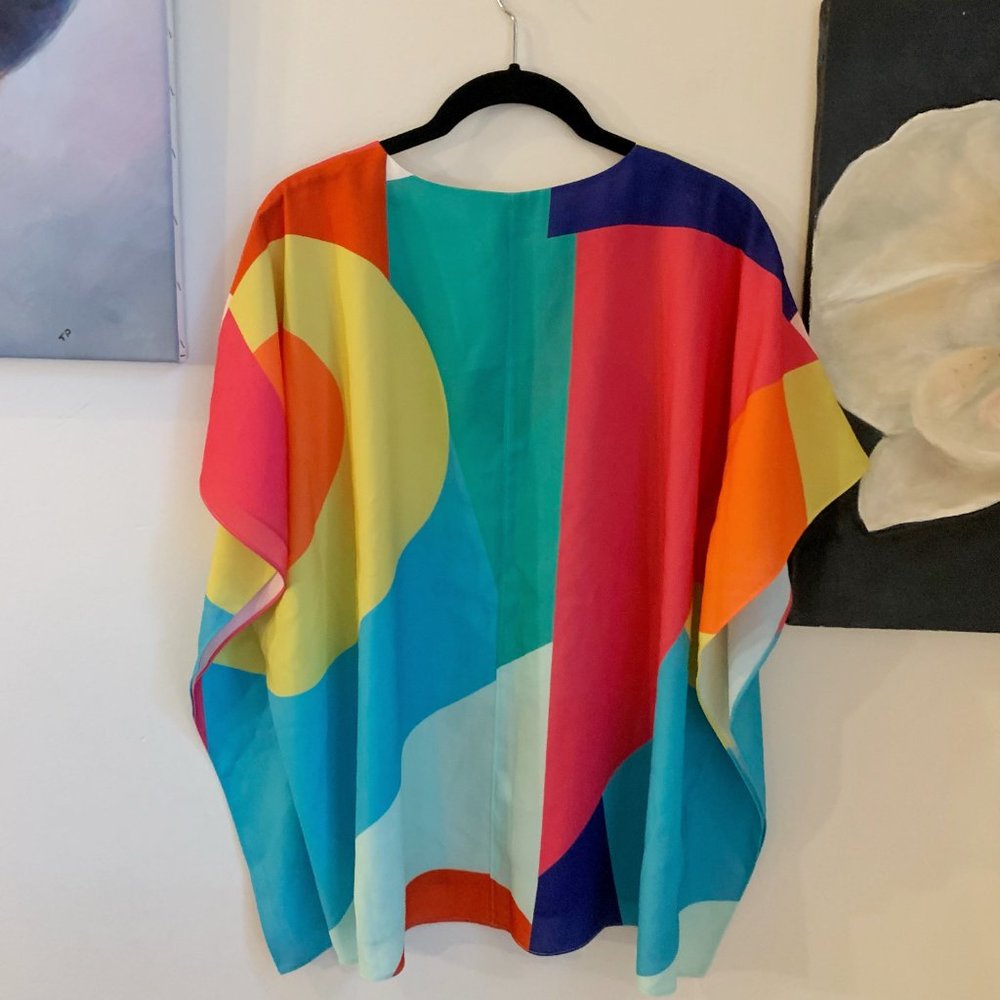 Maggie Top, Custom Color-Block Print - image 6